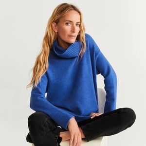 Mango Oversize Knit Sweater - Blue